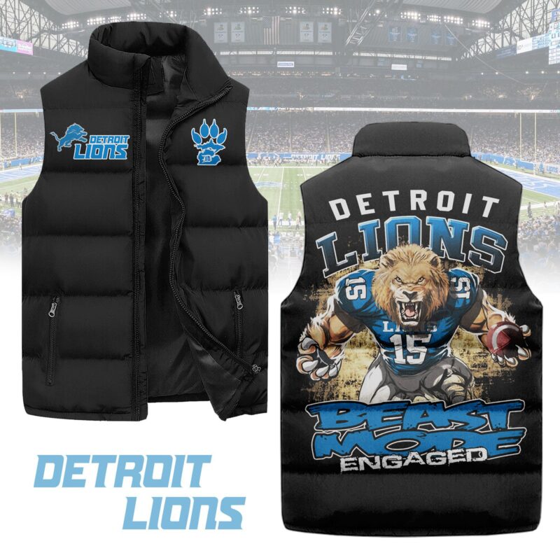 Detroit Lions Sleeveless Coat Sleeveless Vest Gift For Fans CCS4189