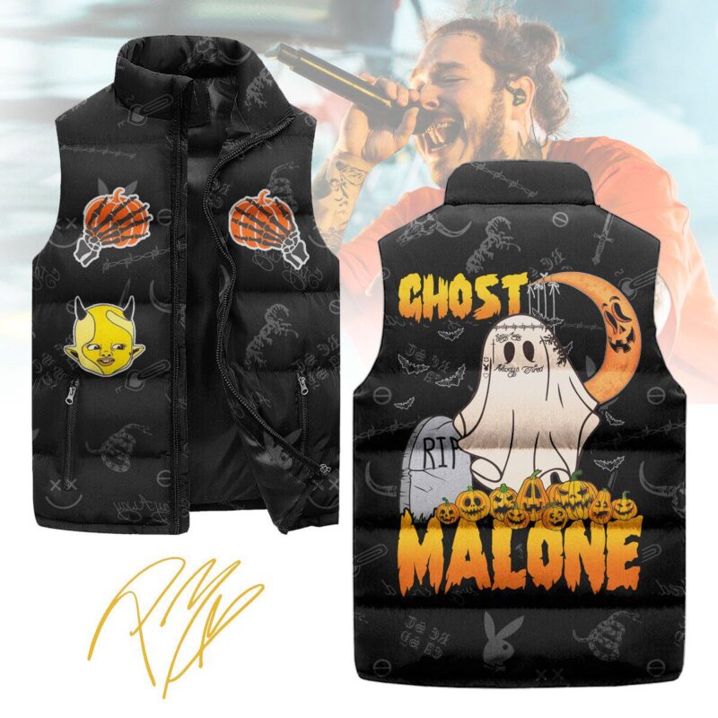 Ghost Malone Post Malone Sleeveless Coat Sleeveless Vest Gift For Fans