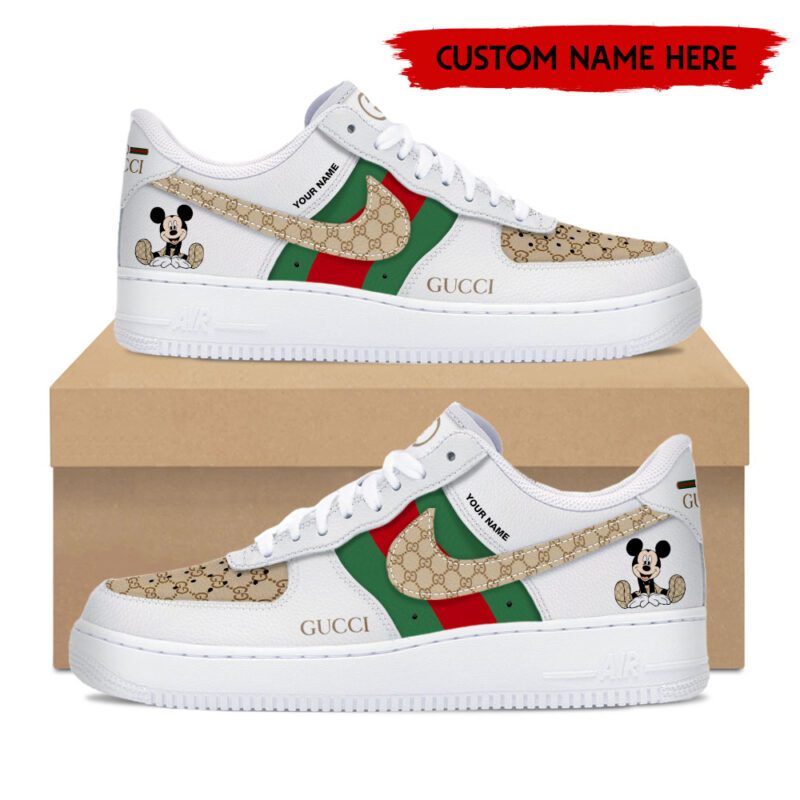 Gucci Mickey Luxury Air Force 1 Sneakers Limited AF1 Shoes OAF1023