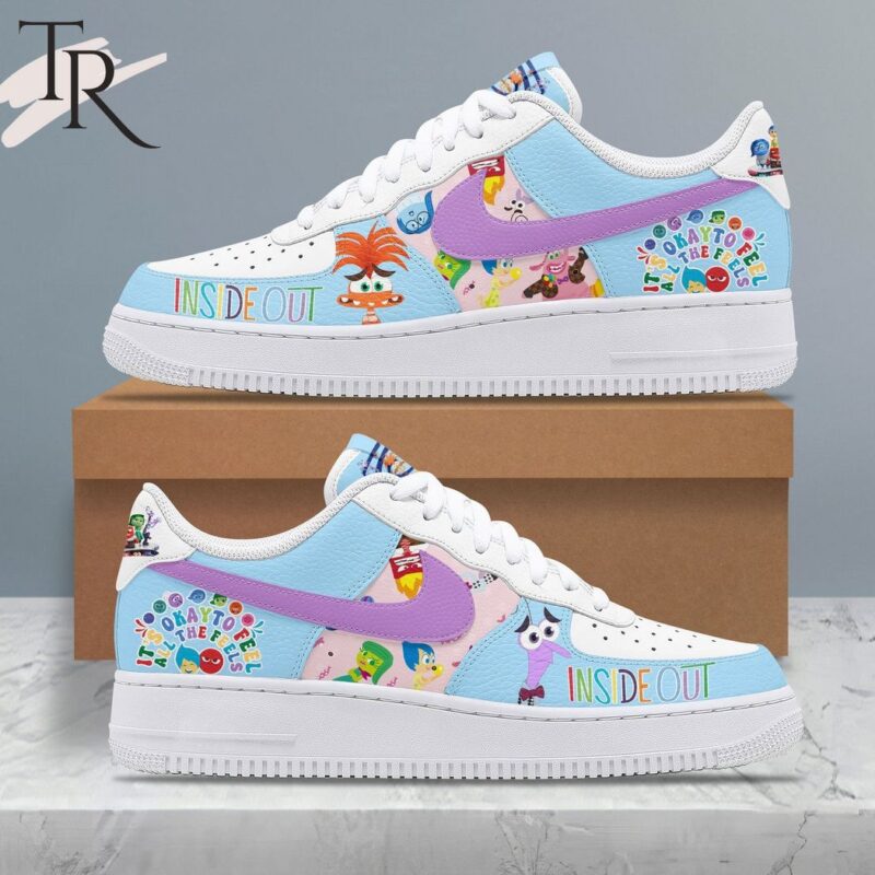 Inside Out It's Okay To Feel All The Feels Air Force 1 Sneaker AF1 Limited Shoes TRA1038