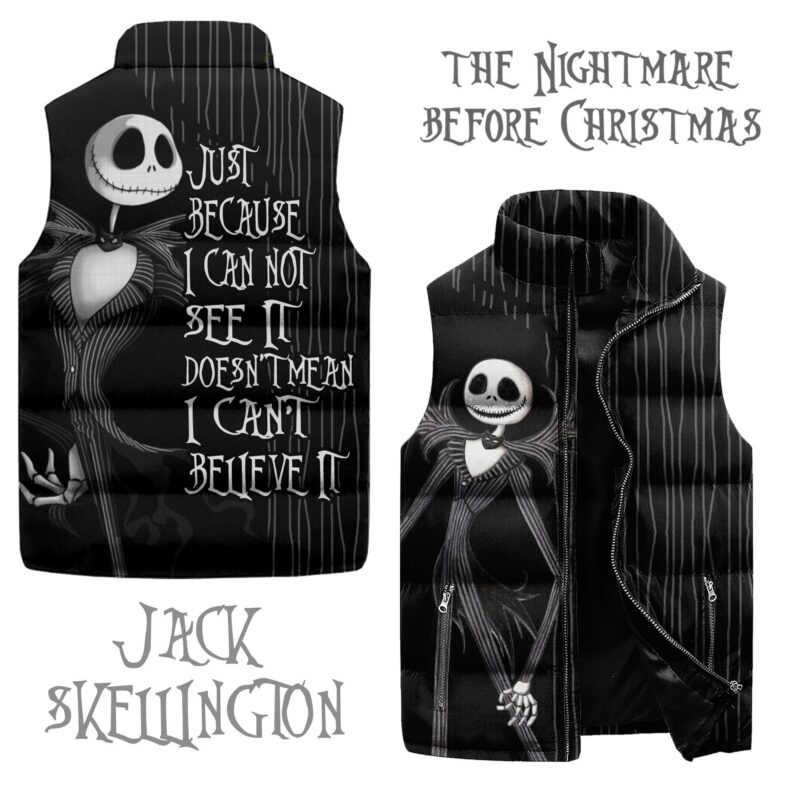 Jack Skellington The Nightmare Before Christmas Sleeveless Coat Sleeveless Vest Gift For Fans CCS4104