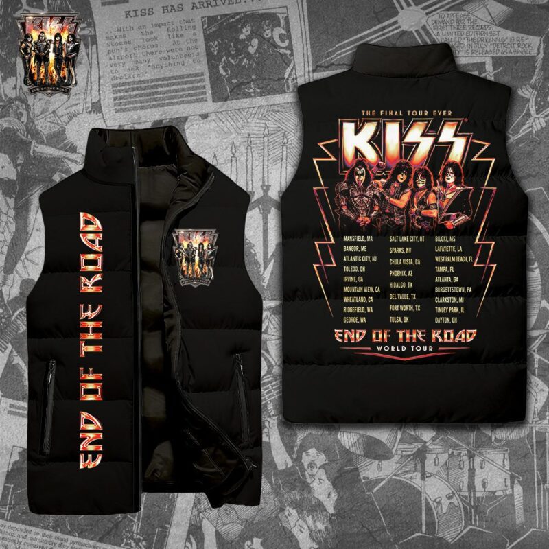 Kiss Band Music Sleeveless Coat Sleeveless Vest For Fan CCS4046