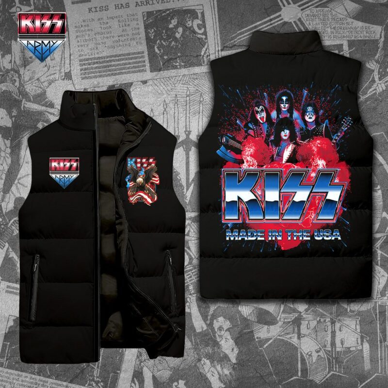 Kiss Band Music Sleeveless Coat Sleeveless Vest For Fan CCS4063