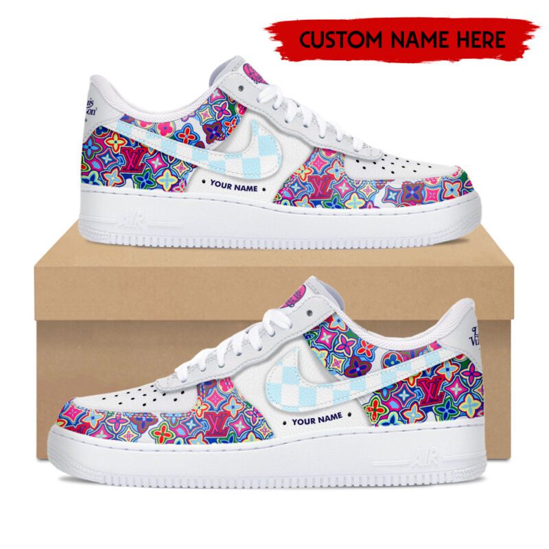 Louis Vuitton Colorful Luxury Air Force 1 Sneakers Limited AF1 Shoes OAF1027