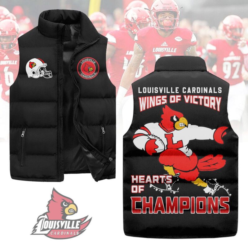 Louisville Cardinals football Sleeveless Coat Sleeveless Vest Gift For Fans CCS4105