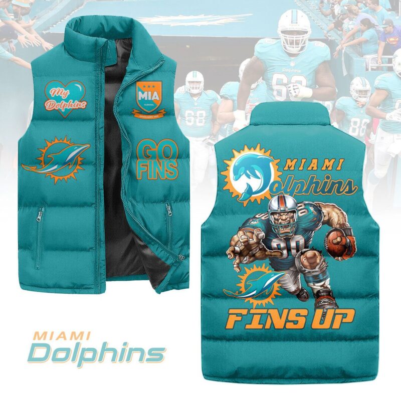 Miami Dolphins Sleeveless Coat Sleeveless Vest Gift For Fans CCS4208