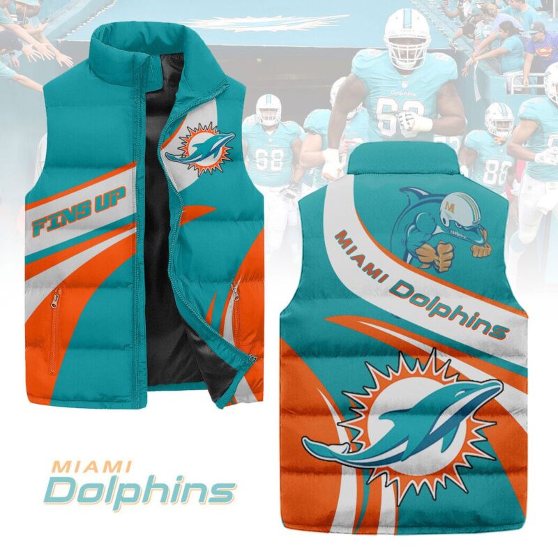 Miami Dolphins Sleeveless Coat Sleeveless Vest Gift For Fans CCS4214