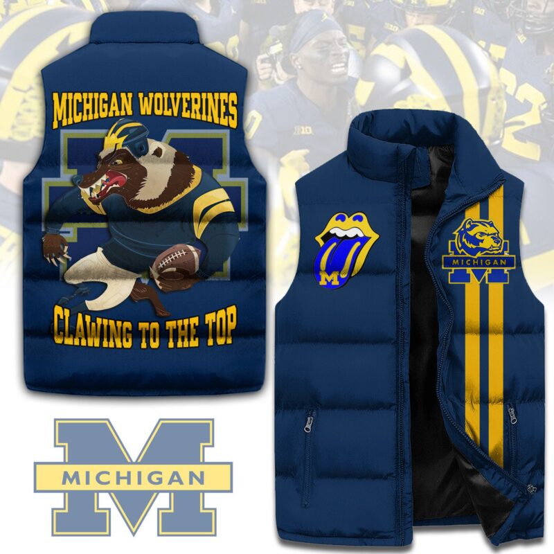 Michigan Wolverines football Sleeveless Coat Sleeveless Vest Gift For Fans CCS4112
