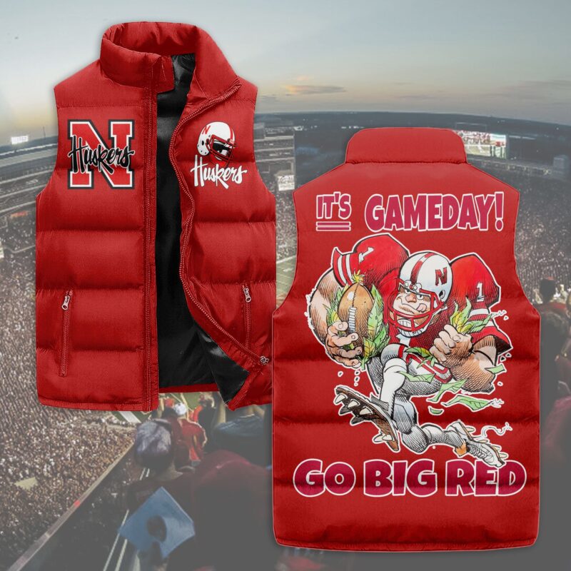 Nebraska Cornhuskers football Sleeveless Coat Sleeveless Vest Gift For Fans CCS4128