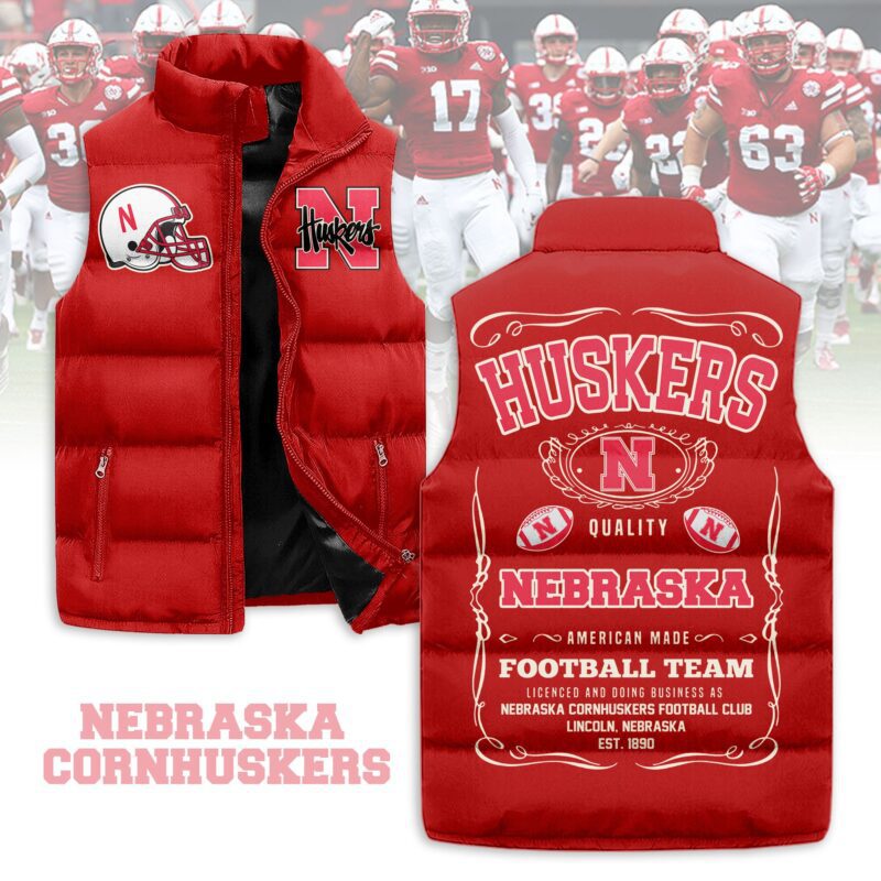 Nebraska Cornhuskers football Sleeveless Coat Sleeveless Vest Gift For Fans CCS4180