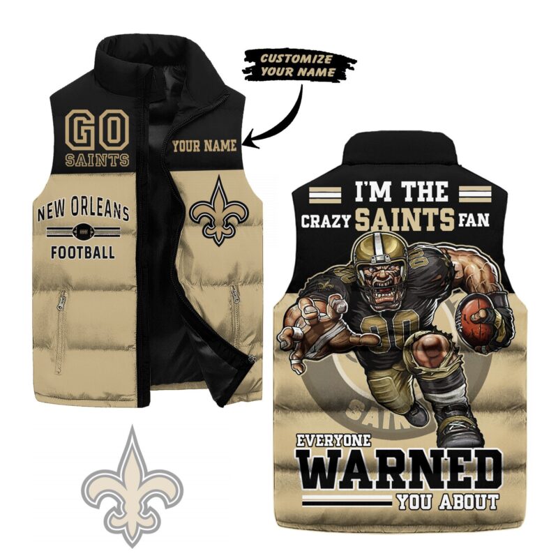 New Orleans Saints Sleeveless Coat Sleeveless Vest Gift For Fans