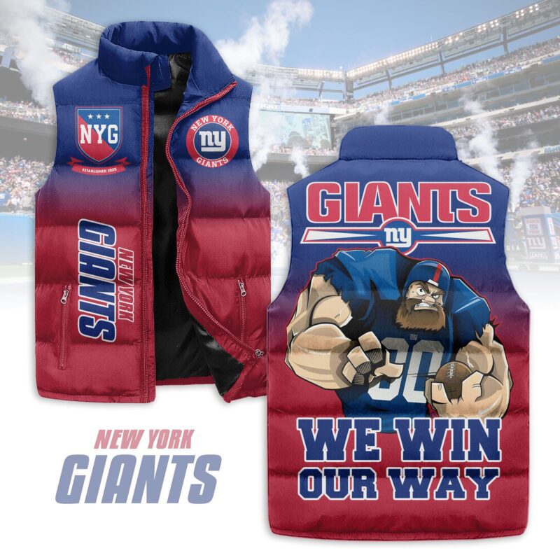 New York Giants Sleeveless Coat Sleeveless Vest Gift For Fans CCS4217