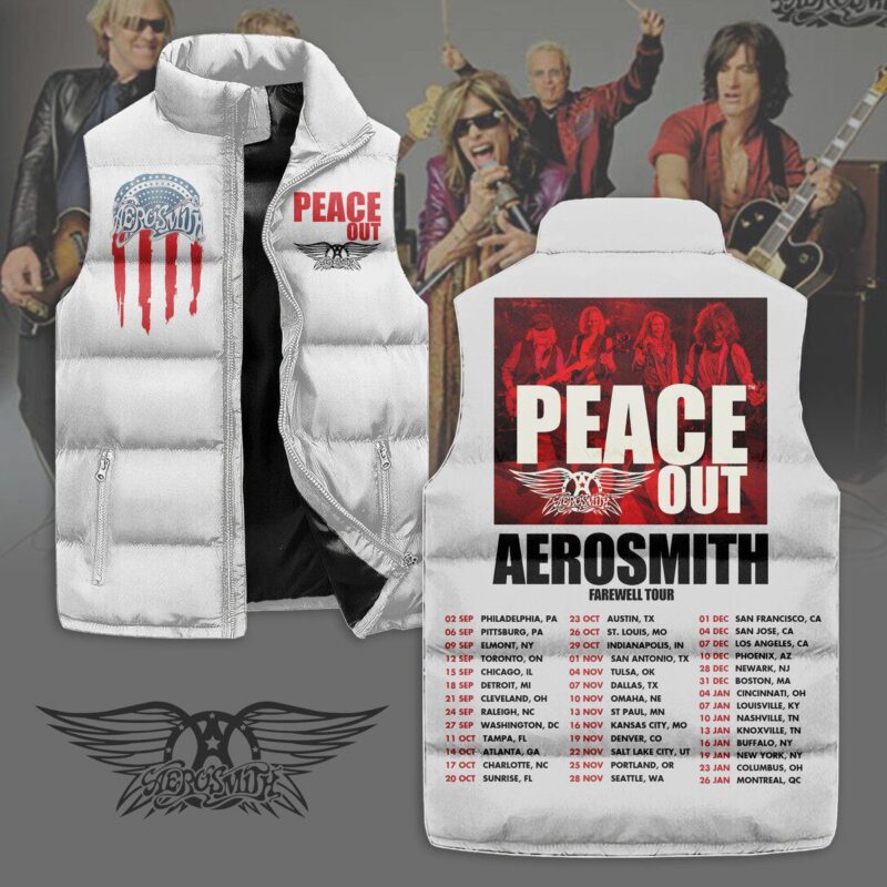 Peace Out Aerosmith Sleeveless Coat Sleeveless Vest Gift For Fans CCS4172