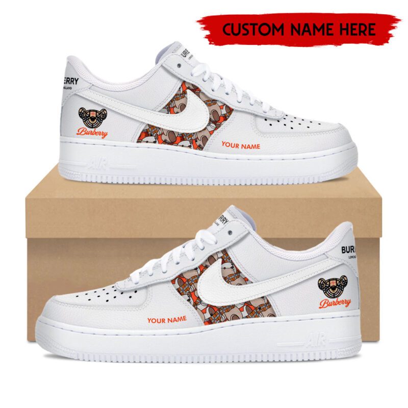 Personalized Burberry Luxury Air Force 1 Sneakers Limited AF1 Shoes OAF1000