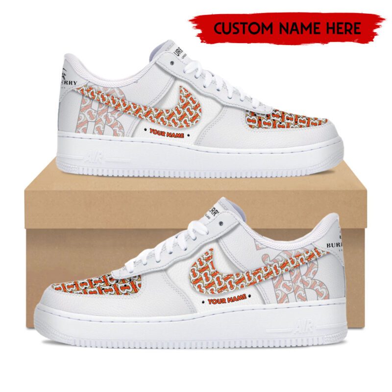 Personalized Burberry Luxury Air Force 1 Sneakers Limited AF1 Shoes OAF1003