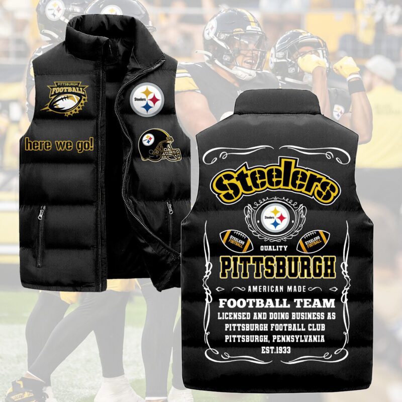 Pittsburgh Steelers Sleeveless Coat Sleeveless Vest Gift For Fans CCS4122