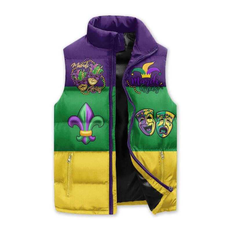 Pour Me Something Mister Mardi Gras Sleeveless Coat Sleeveless Vest Gift For Fans CCS4077 1