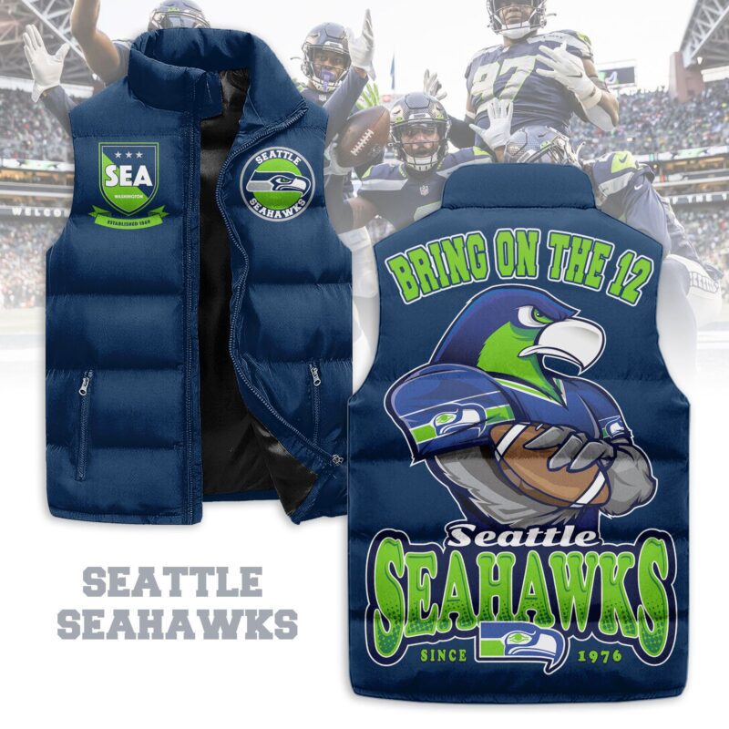 Seattle Seahawks Sleeveless Coat Sleeveless Vest Gift For Fans