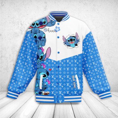 Stitch x LV Baseball Jacket For Fan CFB1587 1