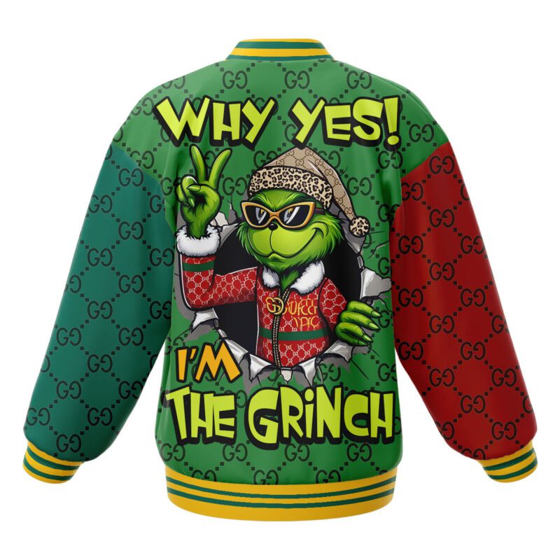The Grinch x Gucci Baseball Jacket For Fan CFB1525 2