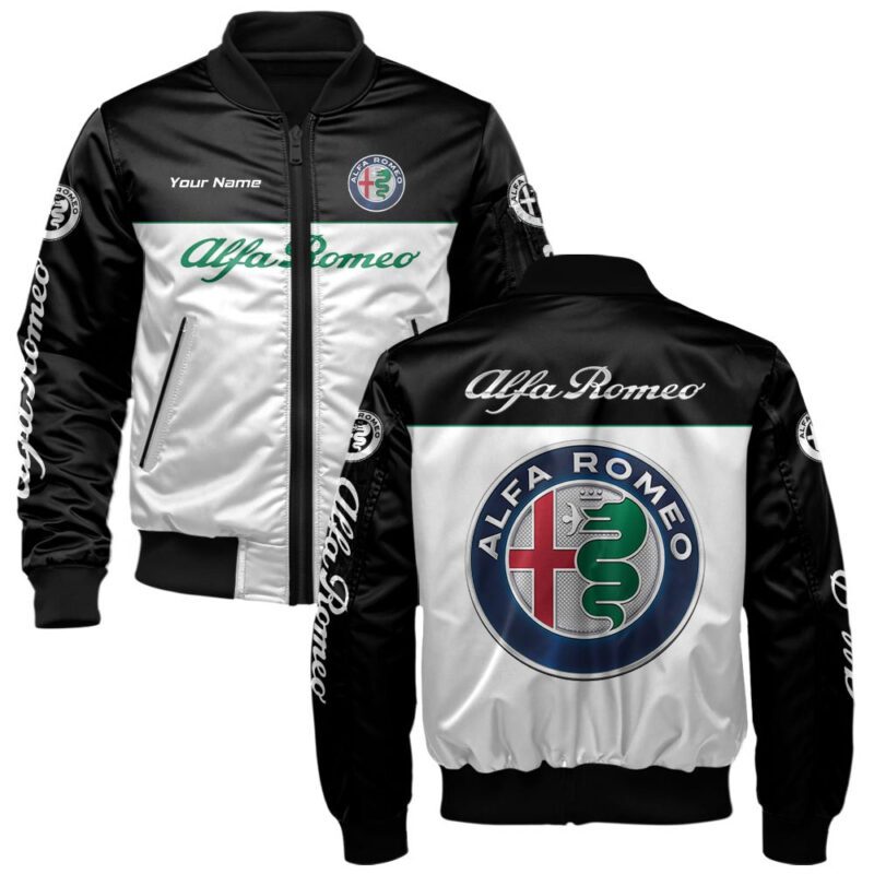 Alfa Romeo Bomber Jacket For Car-Racing Fans LBB1034