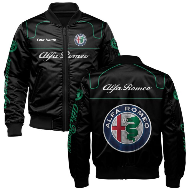 Alfa Romeo Bomber Jacket For Car-Racing Fans LBB1142