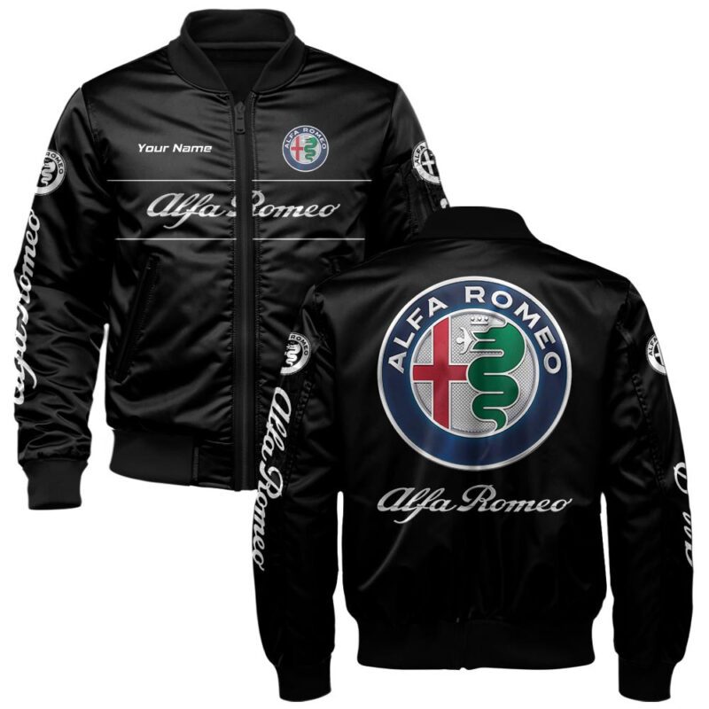 Alfa Romeo Bomber Jacket For Car-Racing Fans LBB1226