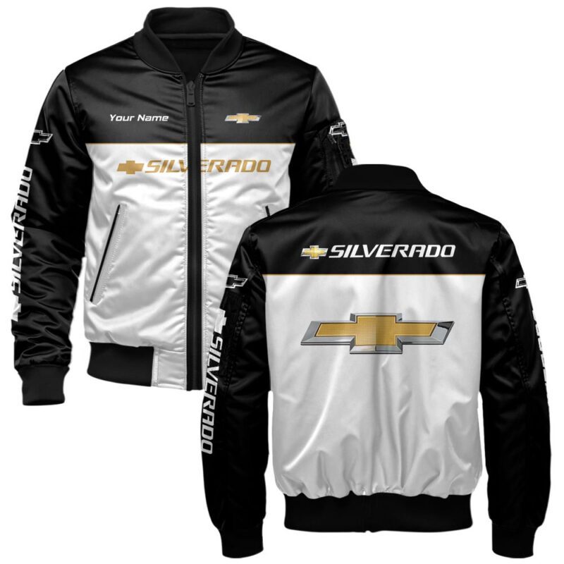 Chevrolet Silverado Bomber Jacket For Car-Racing Fans LBB1024