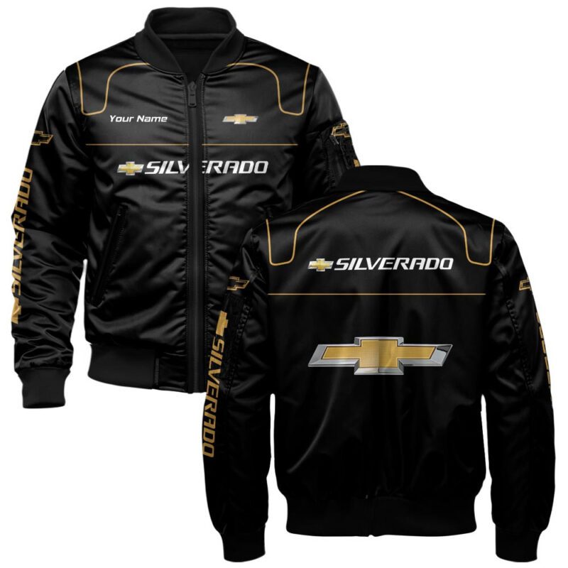 Chevrolet Silverado Bomber Jacket For Car-Racing Fans LBB1105