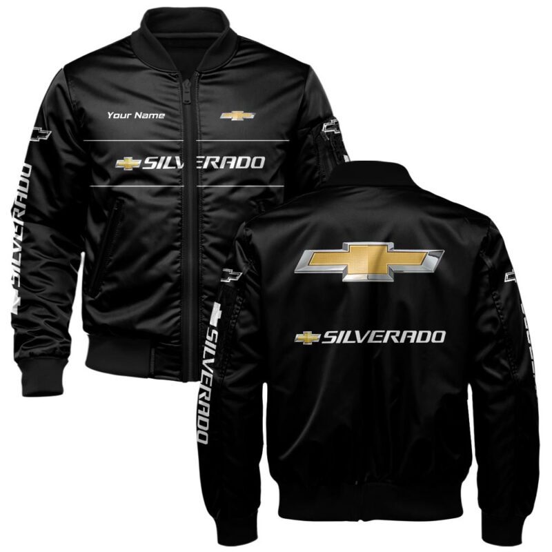 Chevrolet Silverado Bomber Jacket For Car-Racing Fans LBB1187