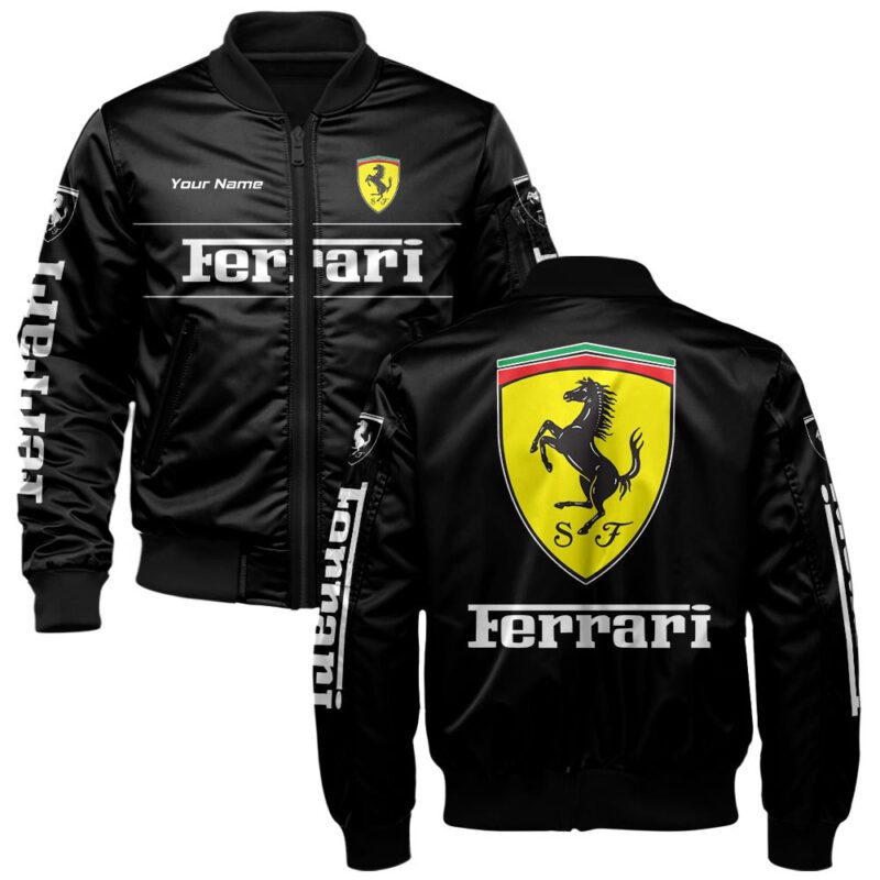 Ferrari Bomber Jacket For Car-Racing Fans LBB1190