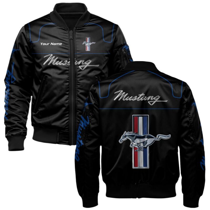 Ford-Mustang Bomber Jacket For Car-Racing Fans LBB1089