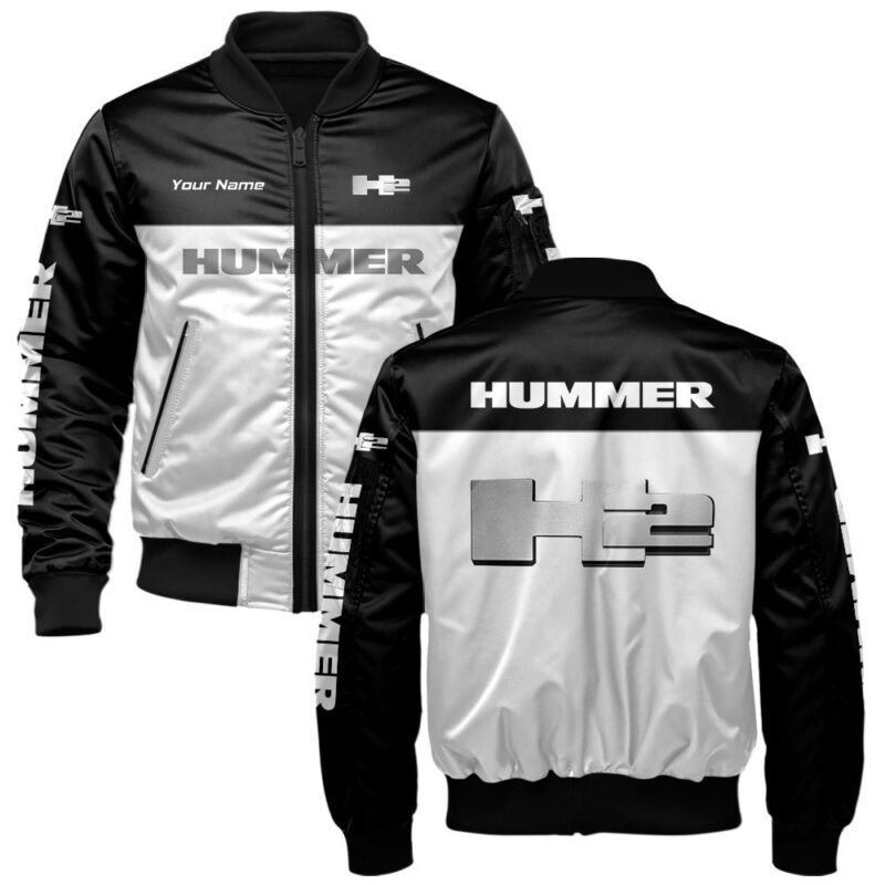 H2 Hummer Bomber Jacket For Car-Racing Fans LBB1070
