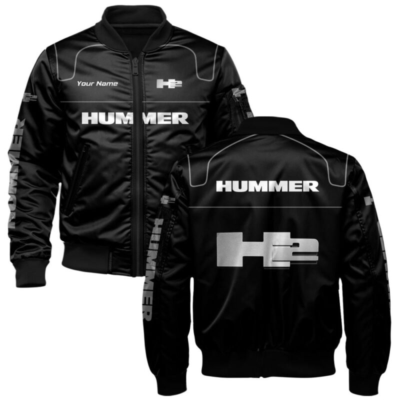H2 Hummer Bomber Jacket For Car-Racing Fans LBB1139