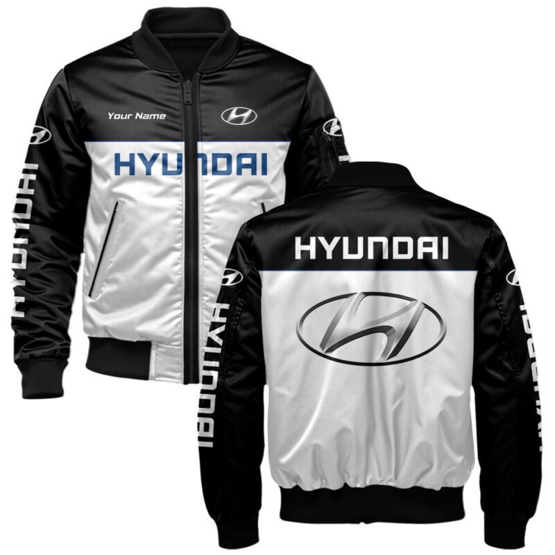 Hyundai Bomber Jacket For Car-Racing Fans LBB1033