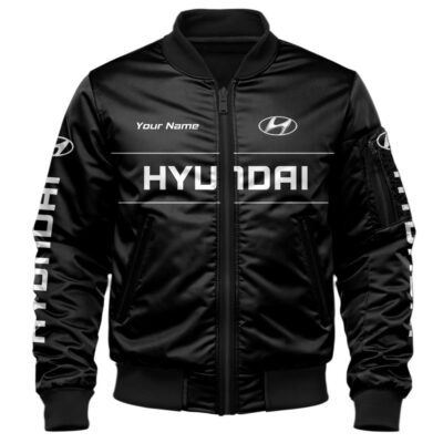 Hyundai Bomber Jacket For Car-Racing Fans LBB1247 1 Hyundai Bomber Jacket For Car Racing Fans LBB1247 1