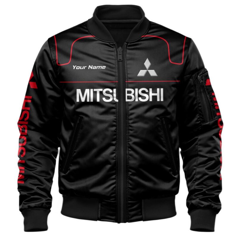 Mitsubishi Bomber Jacket For Car Racing Fans LBB1118 1