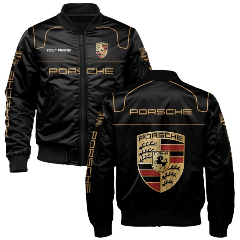 Porsche Bomber Jacket For Car-Racing Fans LBB1085