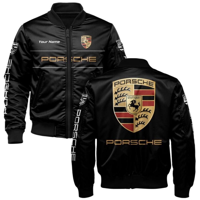 Porsche Bomber Jacket For Car-Racing Fans LBB1170