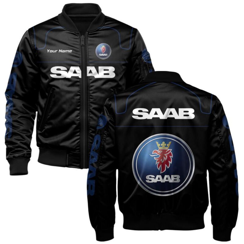 Saab Bomber Jacket For Car-Racing Fans LBB1122