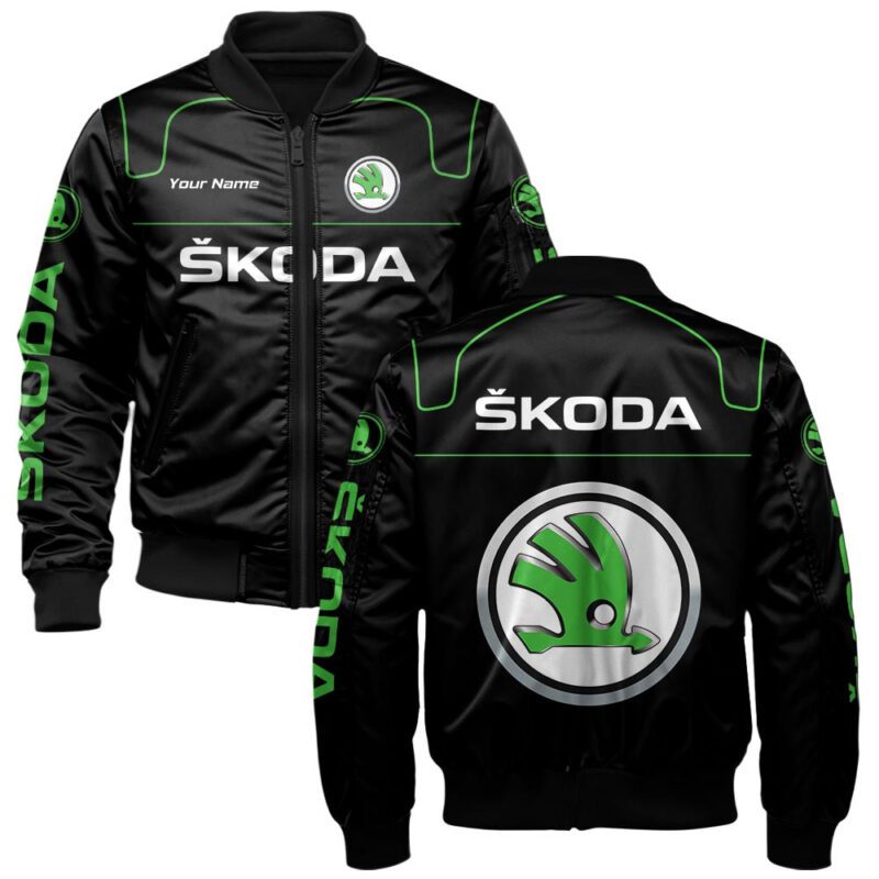 Skoda Bomber Jacket For Car-Racing Fans LBB1135