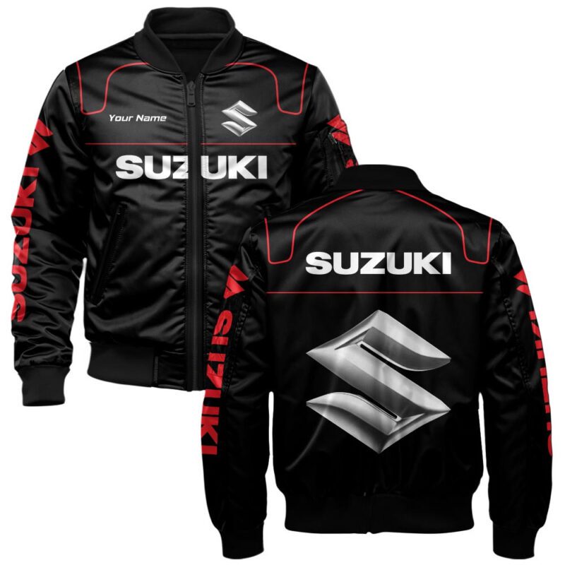 Suzuki Bomber Jacket For Car-Racing Fans LBB1115