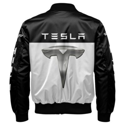 Tesla Bomber Jacket For Car-Racing Fans LBB1081 2 Tesla Bomber Jacket For Car Racing Fans LBB1081 2