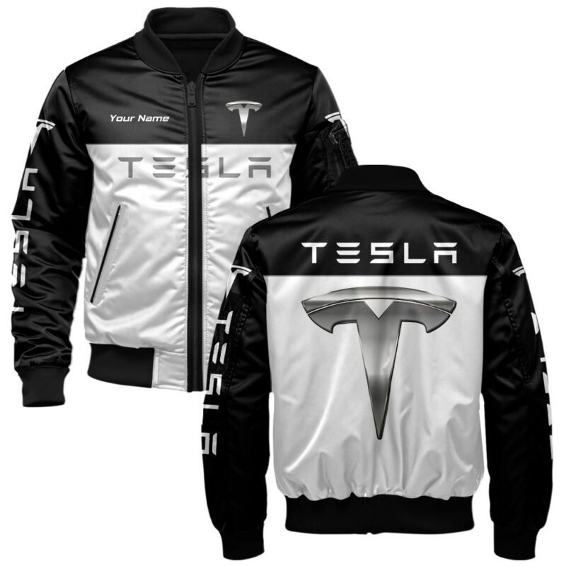 Tesla Bomber Jacket For Car-Racing Fans LBB1081