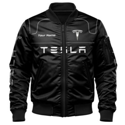 Tesla Bomber Jacket For Car Racing Fans LBB1125 1