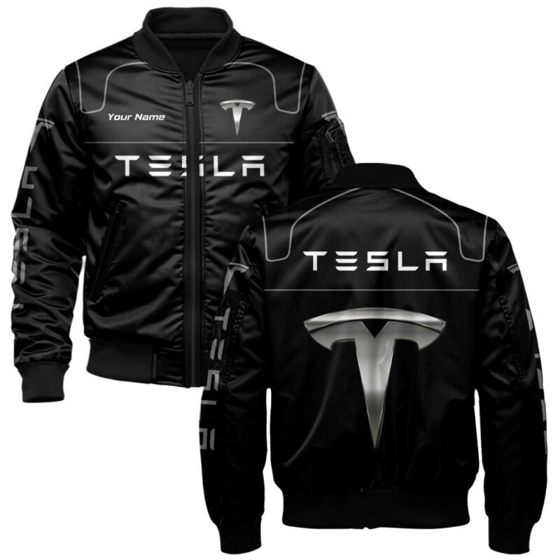 Tesla Bomber Jacket For Car-Racing Fans LBB1125