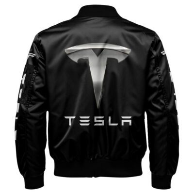 Tesla Bomber Jacket For Car-Racing Fans LBB1236 2 Tesla Bomber Jacket For Car Racing Fans LBB1236 2