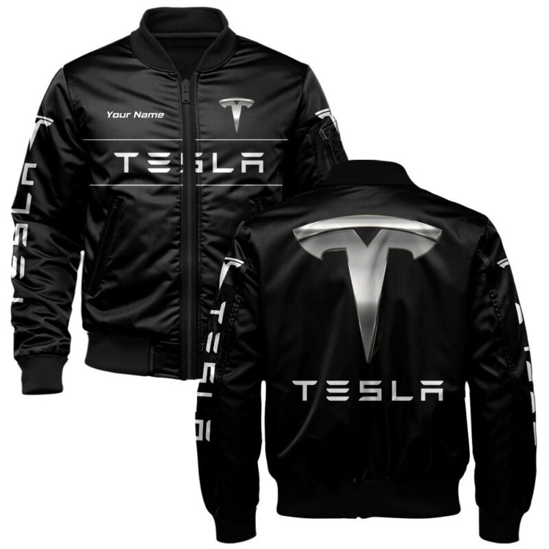 Tesla Bomber Jacket For Car-Racing Fans LBB1236