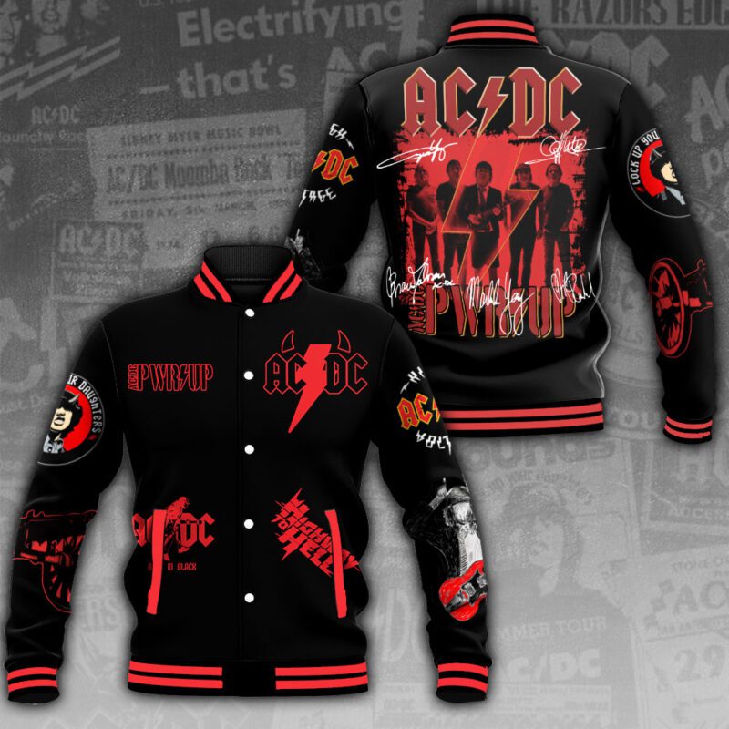 AC/DC Music Baseball Jacket For Fan CFB1256