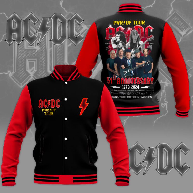 AC/DC Music Baseball Jacket For Fan CFB1264